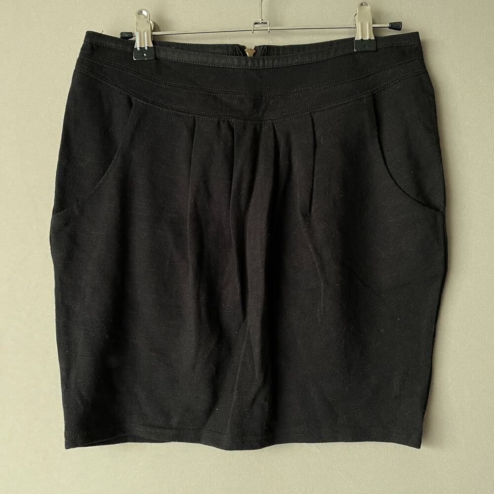 Cooperative‎ Cotton Academia Office Siren Mini Skirt 4 Black Pockets Career Chic